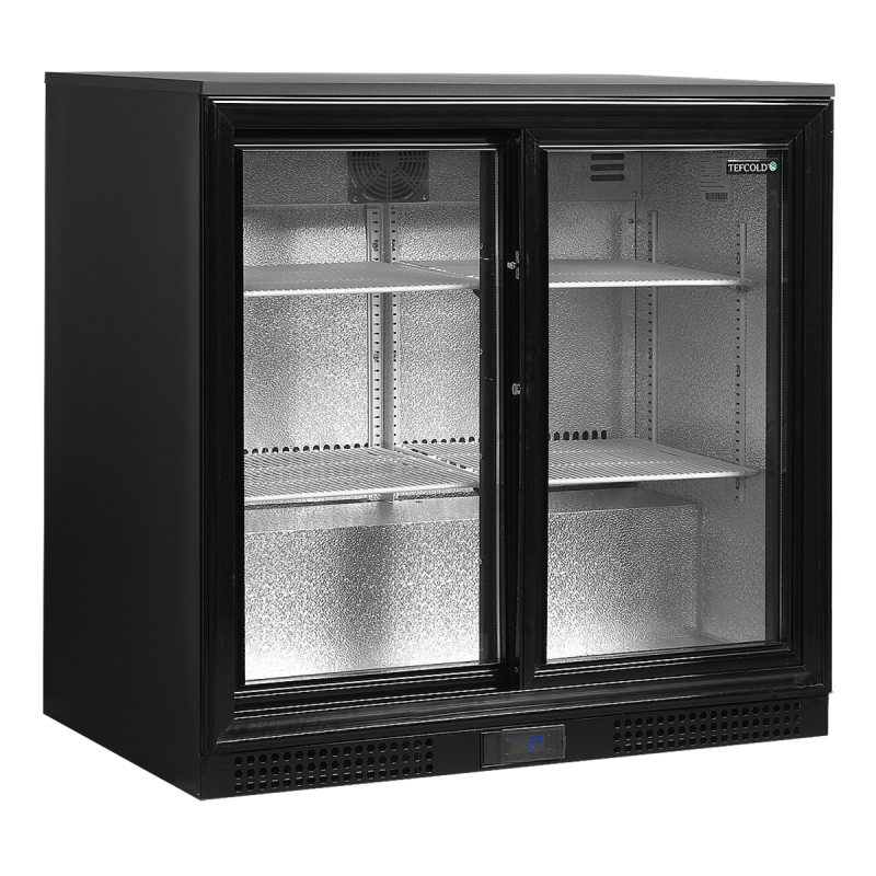 Back bar with 2 glass doors, 182 L