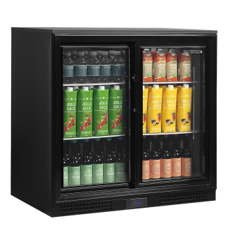 Back bar with 2 glass doors, 182 L