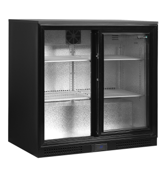 Back bar with 2 glass doors, 182 L