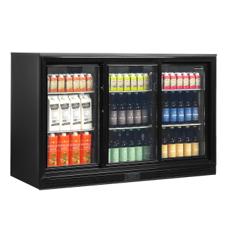 3-door glass back bar 278 L