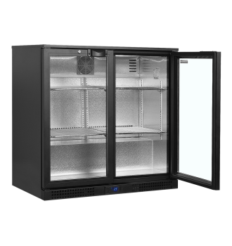 Back bar with 2 glass...