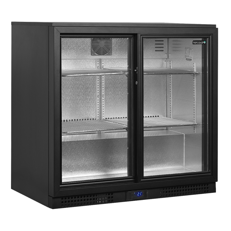 Back bar with 2 glass doors, 182 L