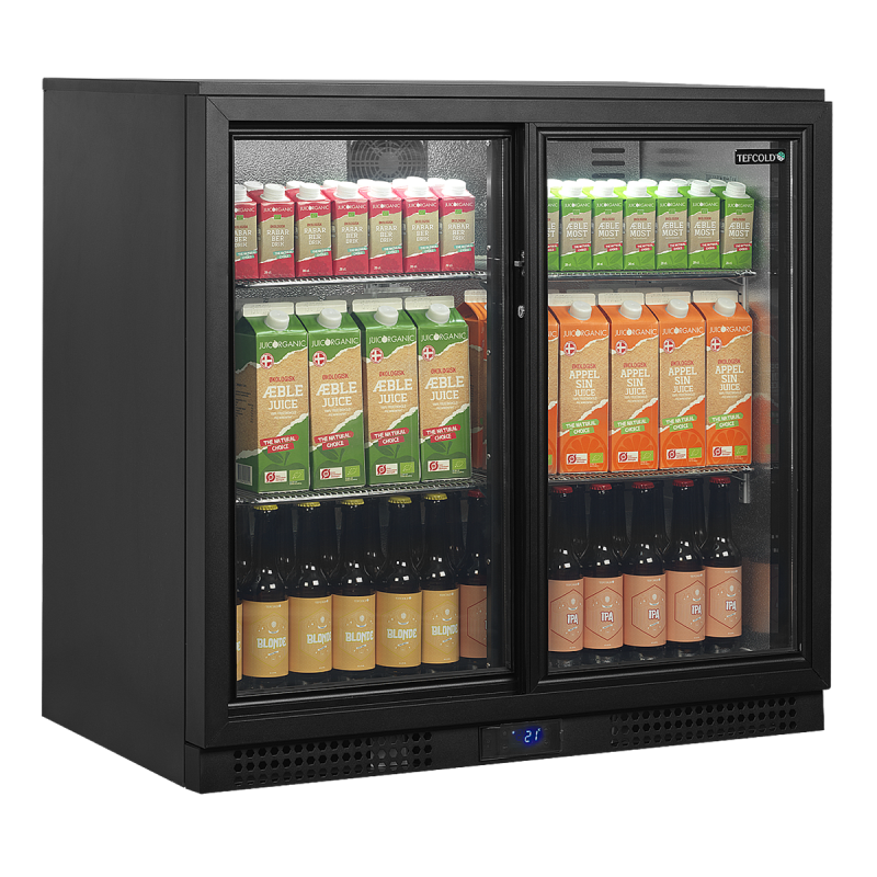 Back bar with 2 glass doors, 182 L