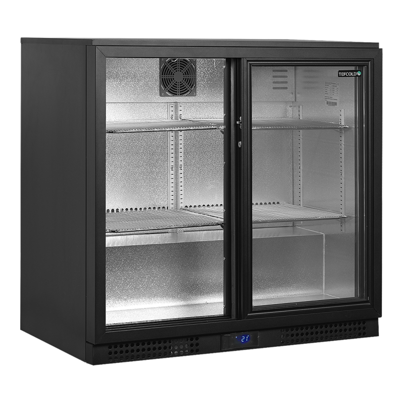 Back bar with 2 glass doors, 182 L