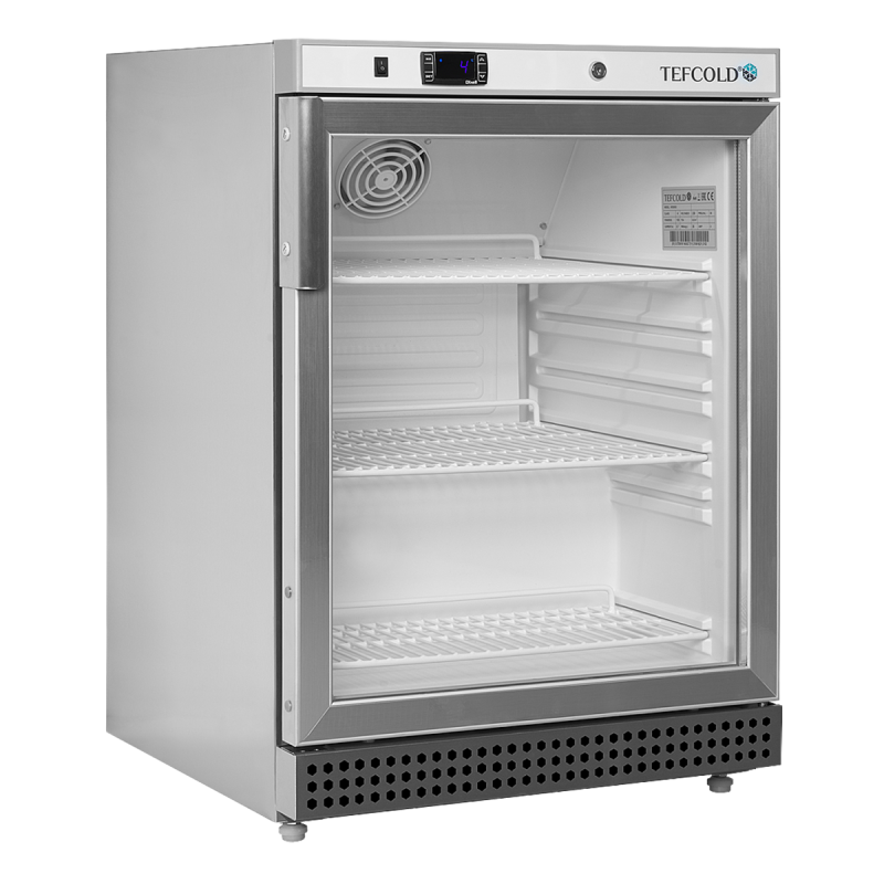 Glazed refrigerator 1 door 119 L