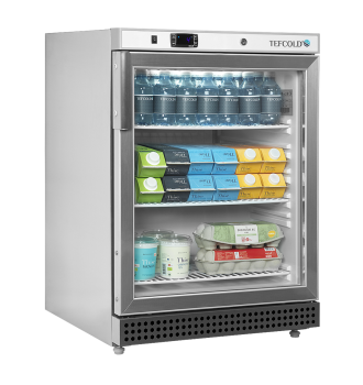 Glazed refrigerator 1 door 119 L