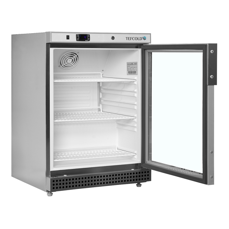 Glazed refrigerator 1 door 119 L
