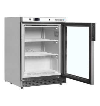 120 L single-door heated glass upright freezer