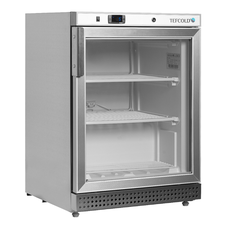 120 L single-door heated glass upright freezer