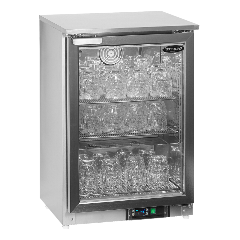 Glass freezer with 1 heated glass door 79 L
