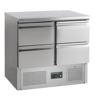Comptoir pour saladette GN1/1 4 tiroirs  230 L