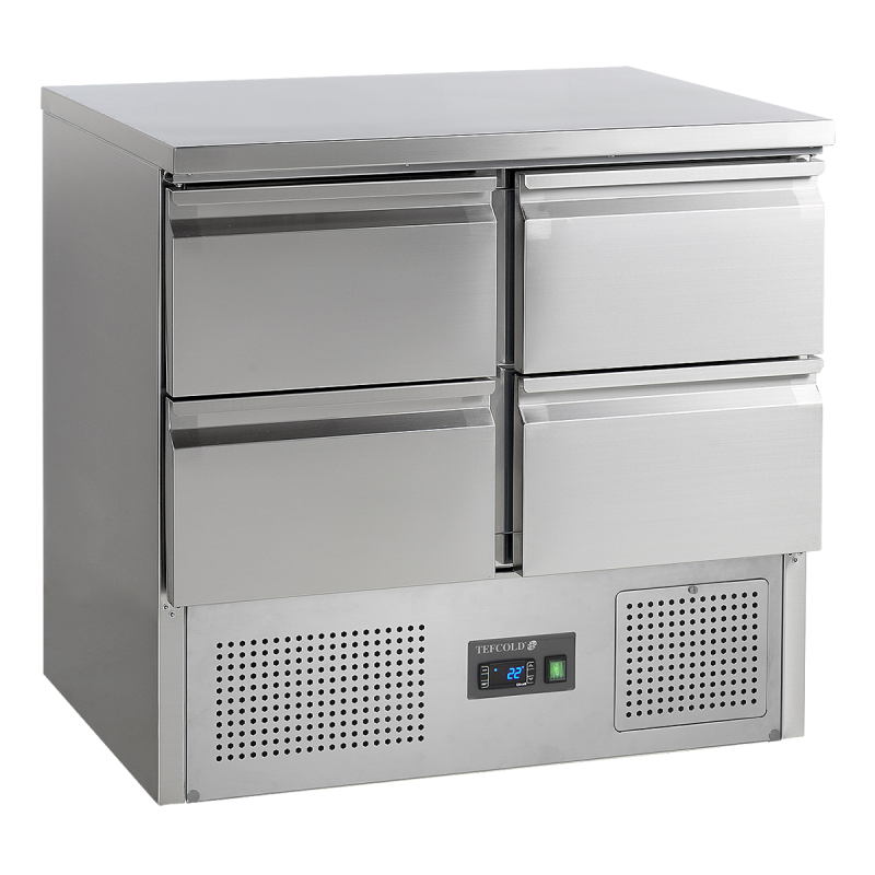 Comptoir pour saladette GN1/1 4 tiroirs  230 L