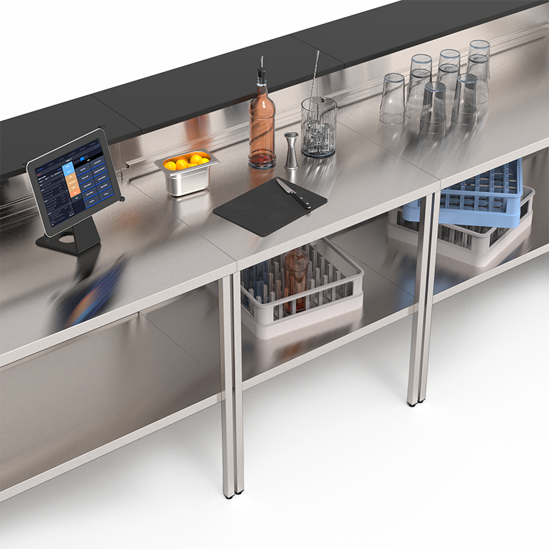 Plan de travail 77 cm, bar mobile Éos