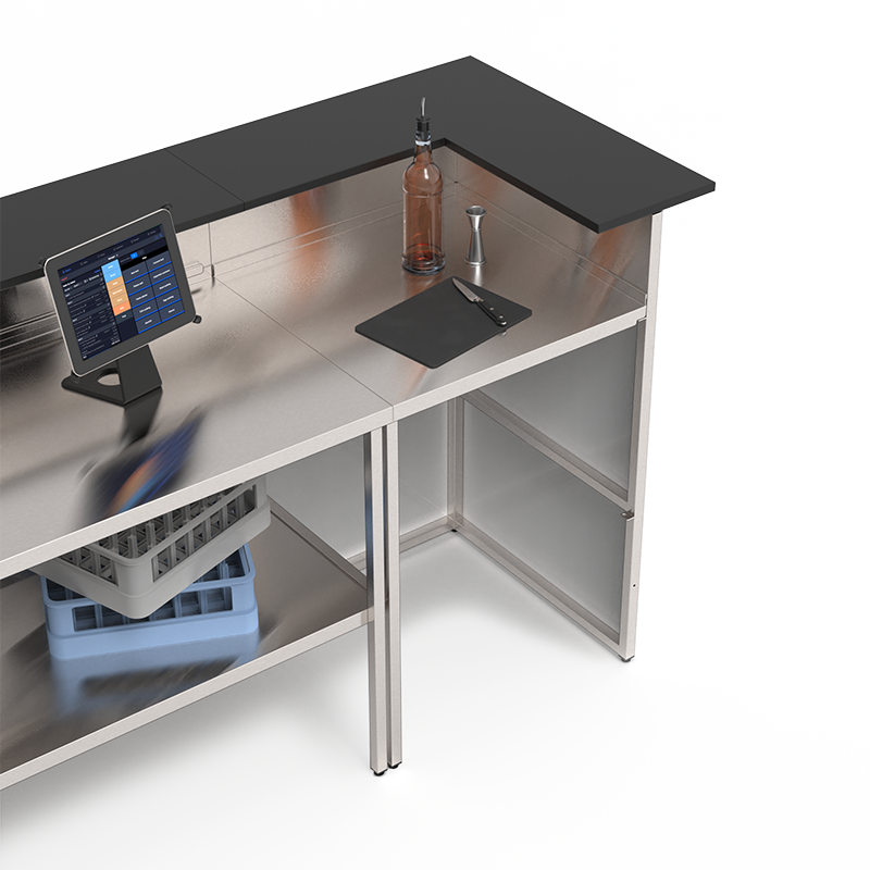 Module d’angle 73 cm, bar mobile Éos
