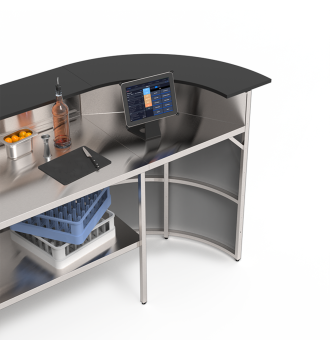 Module arrondie 73 cm, bar mobile Éos