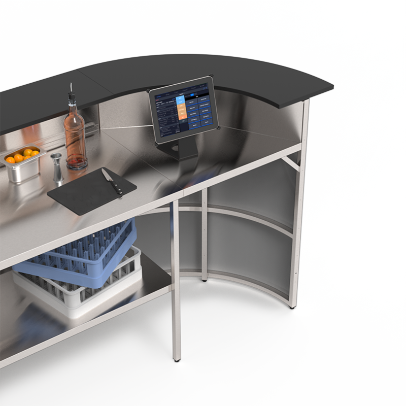 Module arrondie 73 cm, bar mobile Éos
