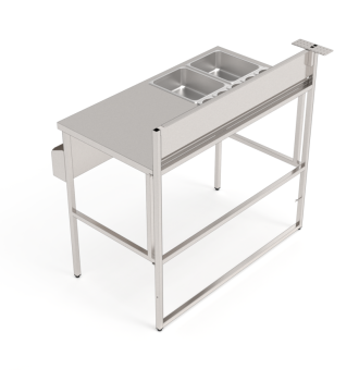 Station cocktail bac gastronorme 114 cm, bar mobile Éos