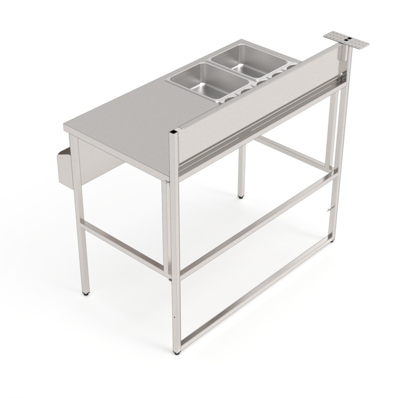 Station cocktail bac gastronorme 114 cm, bar mobile Éos