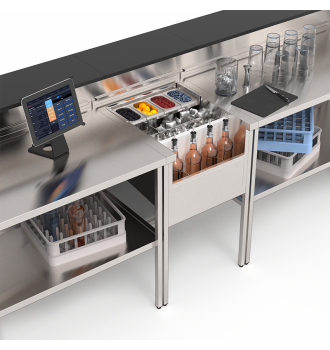 Station cocktail standard 52 cm, bar mobile Éos