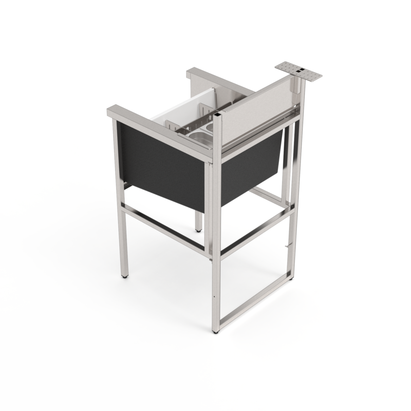 Station cocktail standard 52 cm, bar mobile Éos