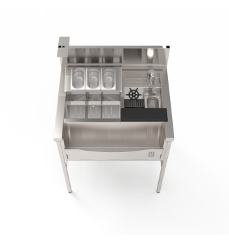 Station cocktail premium 77 cm, bar mobile Éos
