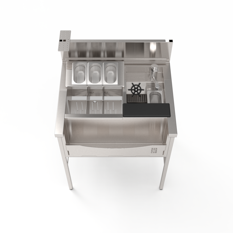 Station cocktail premium 77 cm, bar mobile Éos
