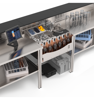 Station cocktail premium 77 cm, bar mobile Éos