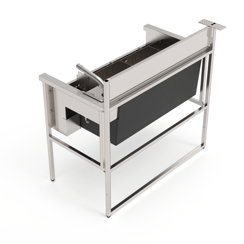Station cocktail premium 114 cm, bar mobile Éos