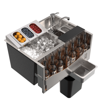 50L cocktail station with liquid-solid separator "Take out"