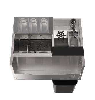 50L cocktail station with liquid-solid separator "Take out"