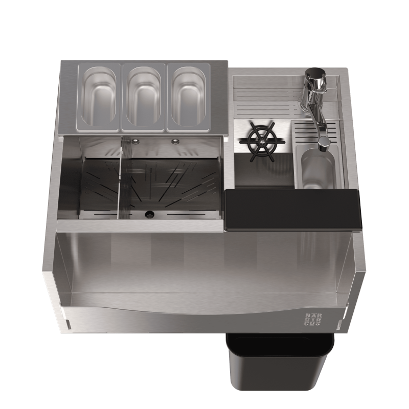 50L cocktail station with liquid-solid separator "Take out"