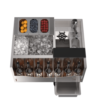 50L cocktail station with liquid-solid separator "Take out"