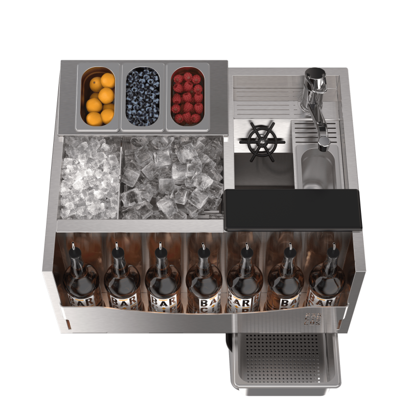 50L cocktail station with liquid-solid separator "Take out"