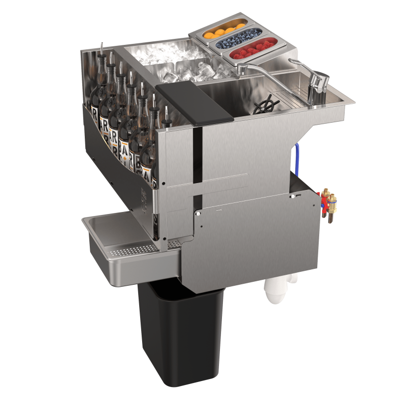 50L cocktail station with liquid-solid separator "Take out"