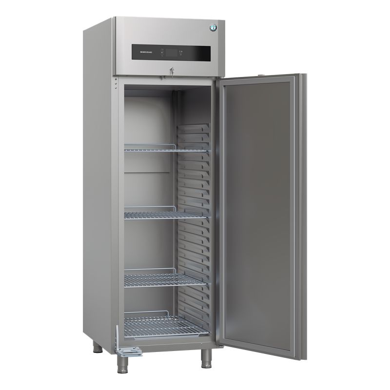 Réfrigérateur 1 porte réversible GN 2/1 GLISSIÈRES EMBOUTIES INOX