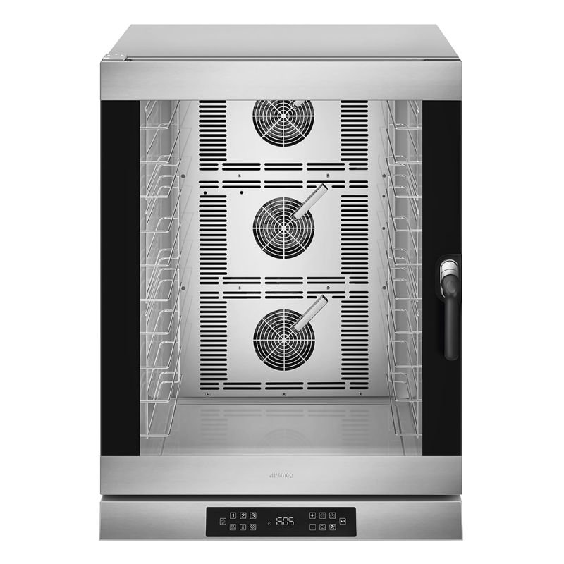 Four à convection professionnel électronique à air pulsé 10 plaques charnière à gauche