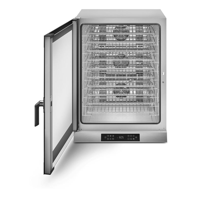 Four à convection professionnel électronique à air pulsé 10 plaques charnière à gauche