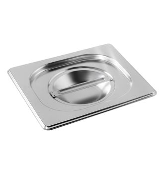 Couvercles inox avec poignée pour bacs GN1/6