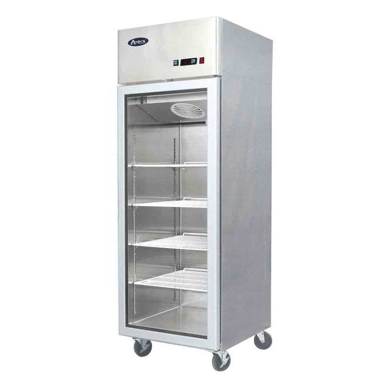 Armoire positive 1 porte vitrée 670L
