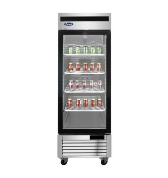 Armoire positive 1 porte vitree 610L