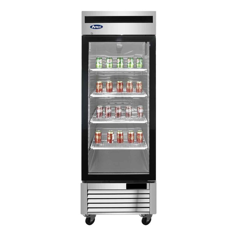 Armoire positive 1 porte vitree 610L