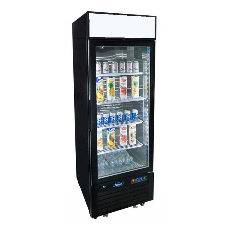 Armoire positive 1 porte vitree 610L