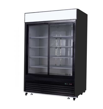 Armoire positive 2 portes vitrees coulissantes