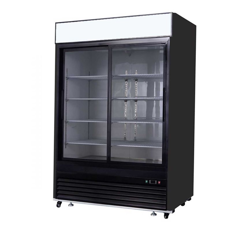 Armoire positive 2 portes vitrees coulissantes