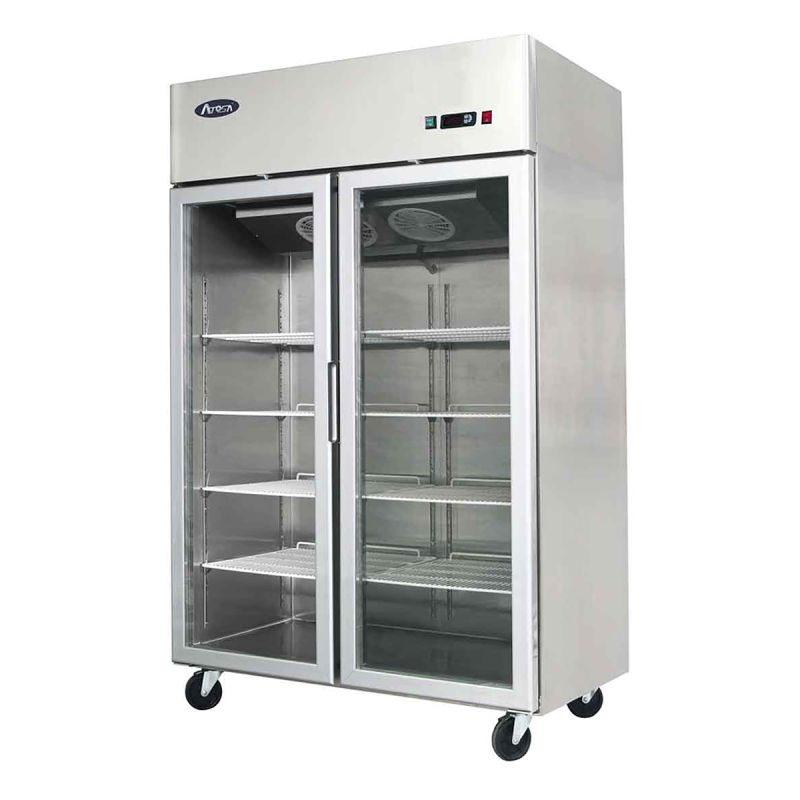 Armoire compact positive 2 portes vitrées 900L