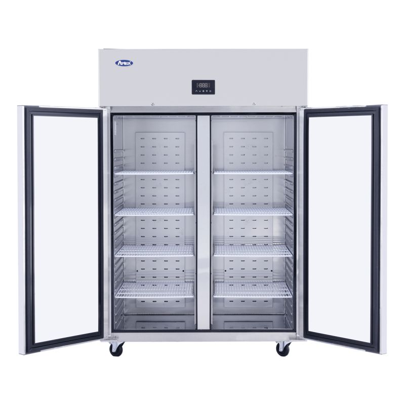 Armoire emboutie GN2/1 négative 2 portes full aisi 304 connectée