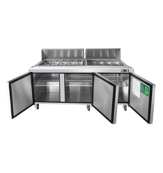 Saladette 3 portes 18 bacs GN 1/6