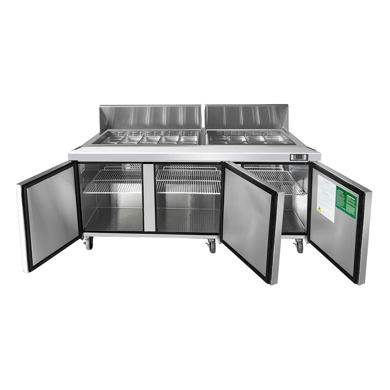 Saladette 3 portes 18 bacs GN 1/6