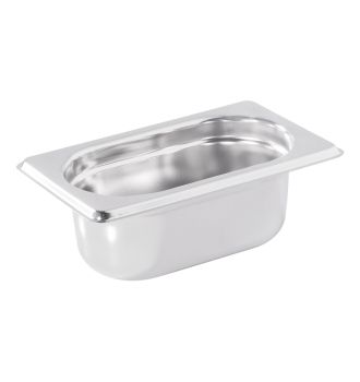 Bacs gastronormes inox GN1/9 prof 65mm