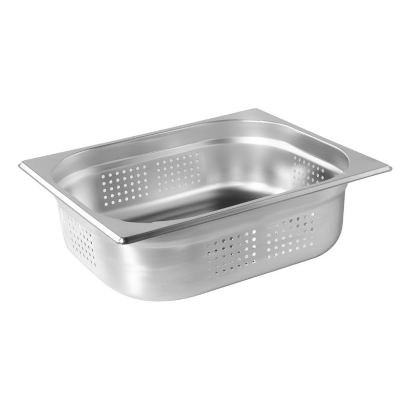 Bacs gastronormes perfores inox GN1/2 prof 100mm